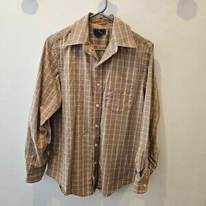 Dockers Men's Stain Defender Long Sleeve Button Down Shirt Size S 100% Cotton